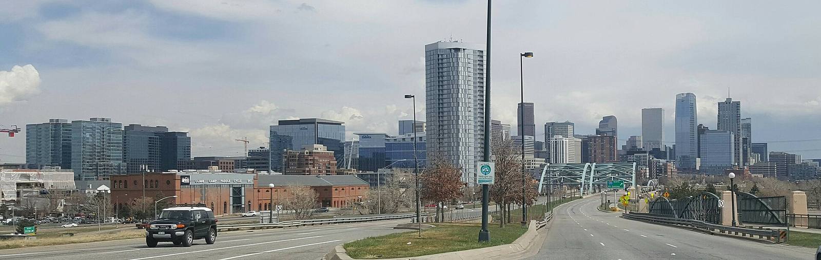 The Denver skyline from Speer Boulevard. The city's median rent fell 3.9 percent over the past year to $1,616 in August, per Apartment List.