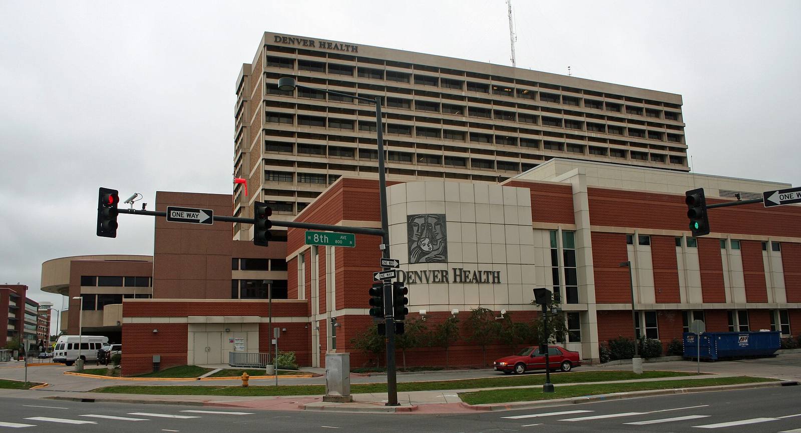Denver Health's main campus. The city's co-responder teams divert mental-health and substance-use crisis calls toward treatment rather than arrest or the emergency room.